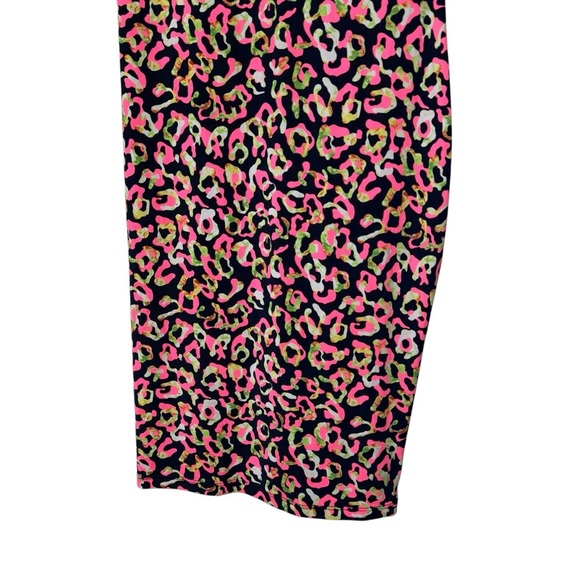 GoodTime USA Women's Navy Pink Leopard Print Knee Length Dress M Party/Cocktail - Picture 3 of 9